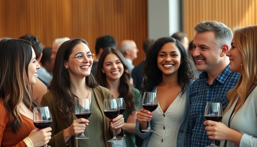 Casual gathering at TechCrunch event with drinks and conversations.