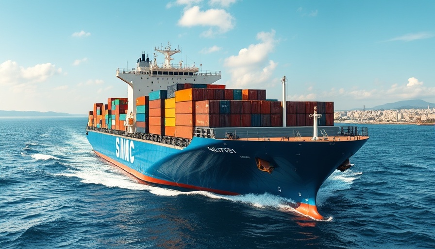 Trade Tariffs and Market History: Container ship with colorful cargo containers at sea.
