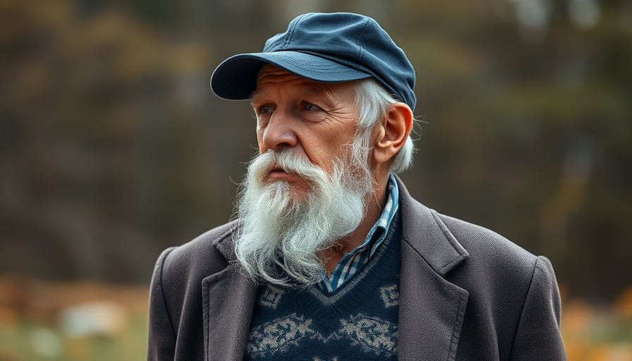 Buster Merryfield Life and Legacy: Elderly man with white beard outdoors.