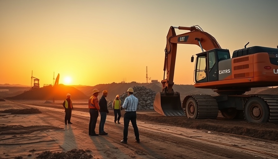 Construction site at sunset with workers and excavators, new housebuilding reforms for SMEs.