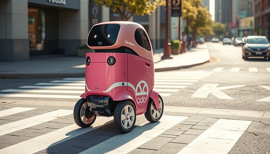 Coco Robotics delivery robot navigating urban sidewalk