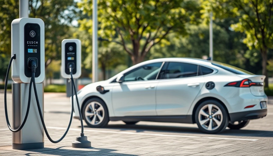 Electric car at Pod Point station symbolizing EDF acquisition.