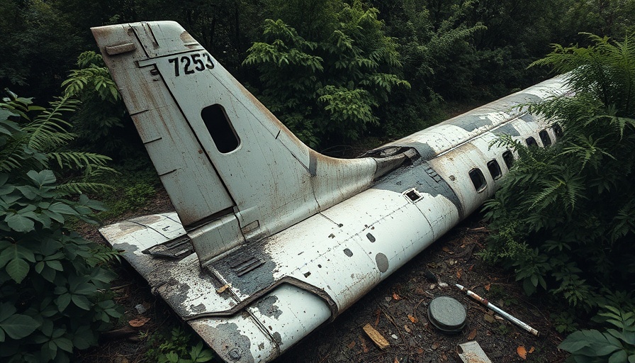 Air India flight AI171 crash site showing damaged aircraft tail amid debris.