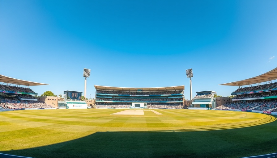Cricket stadium scene highlighting property investment near sporting venues.