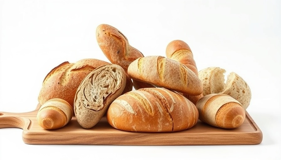 Freshly baked breads display for best places to sell baked goods.