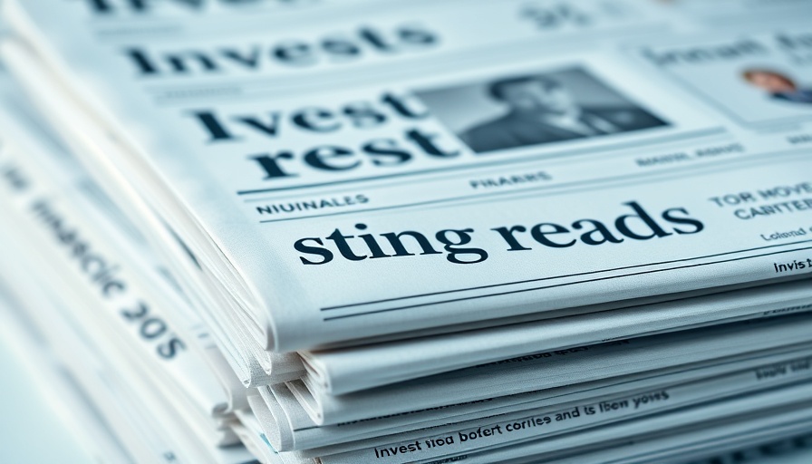 Content hub for investors: Stack of finance newspapers.