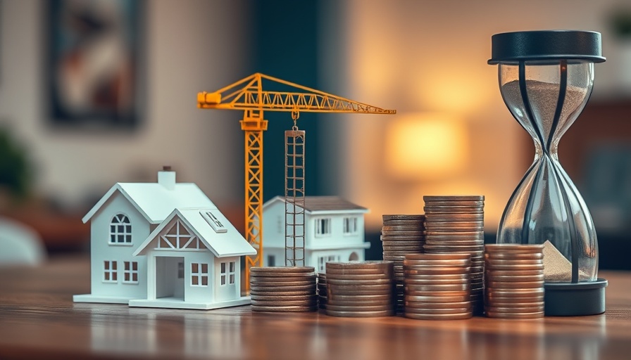 Interest-only mortgages concept with paper houses and coins.