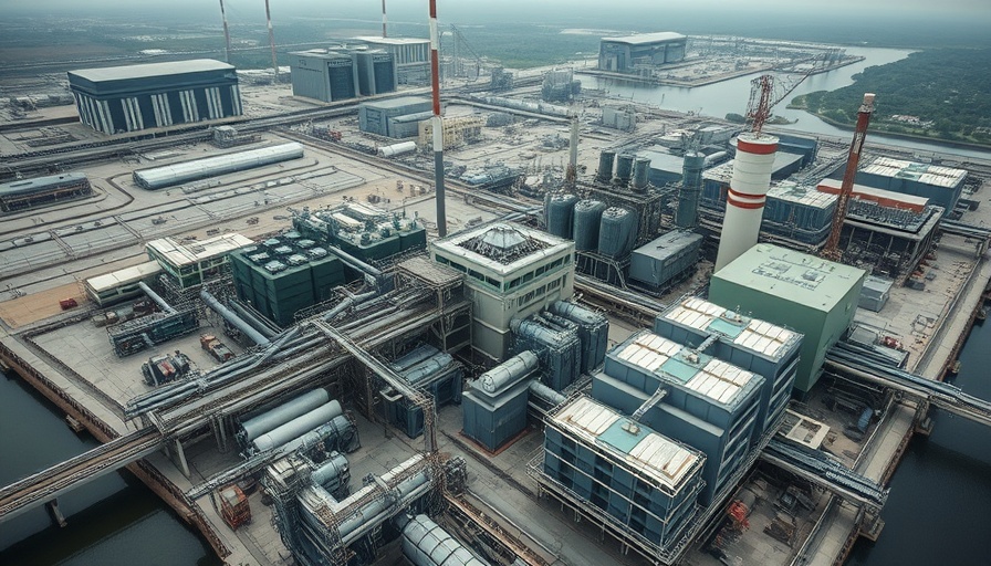 Aerial view of Balfour Beatty Teesside Power Project complex.