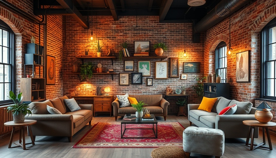 Modern industrial living room design for inspiration.
