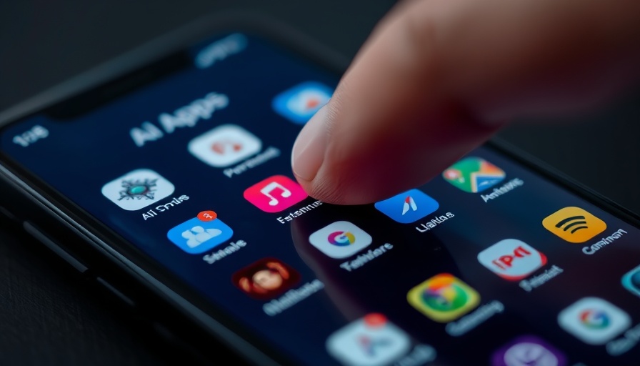 Smartphone AI apps folder, DeepSeek AI model ban context.