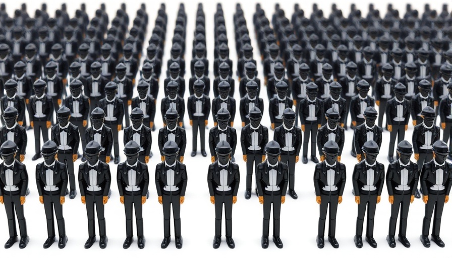 Identical figurines symbolize protecting start-ups from copycats.