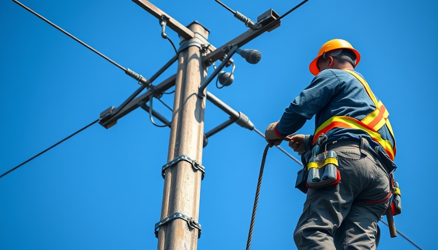 Hercules acquires line worker supplier as depicted by a worker on a power pylon.