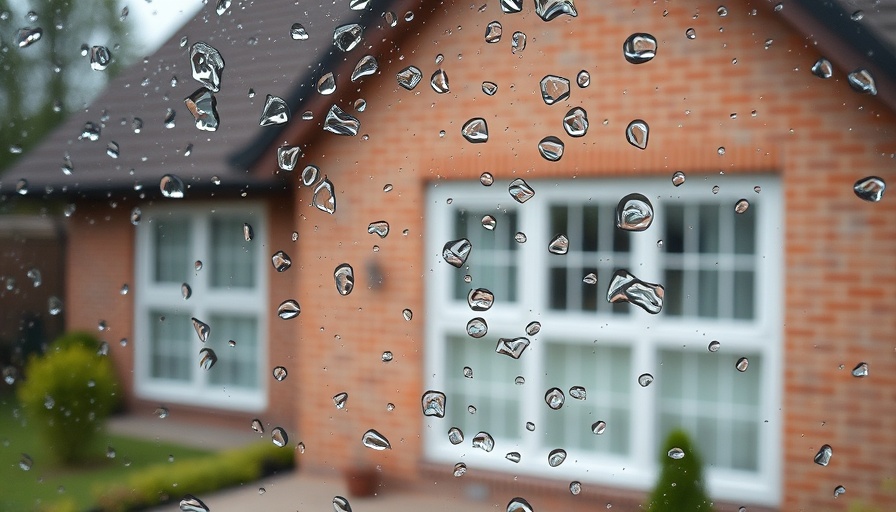 Window condensation with brick house view, illustrating how to stop condensation in a bedroom.