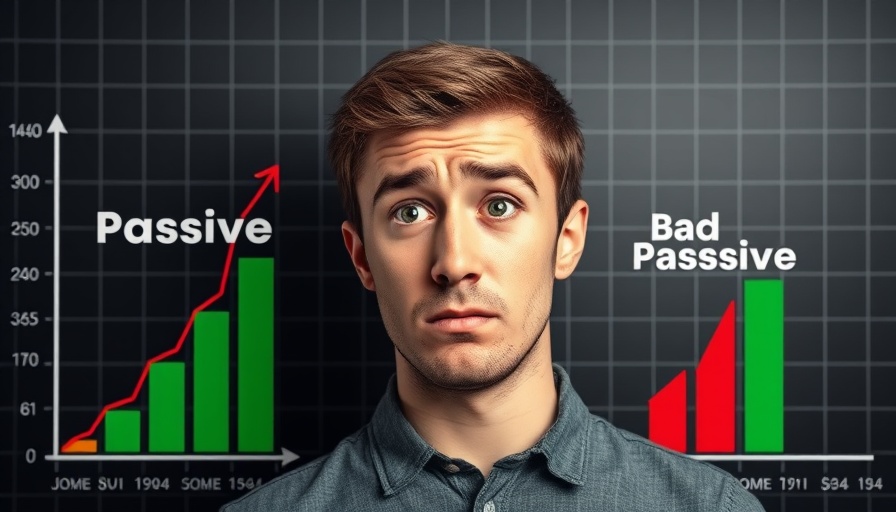 Confused man analyzing graphs illustrating passive investor mistakes.
