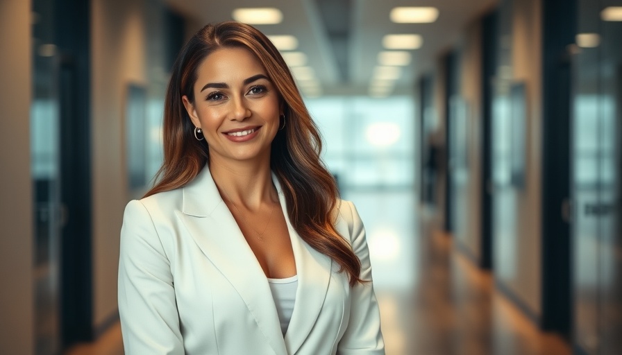 Confident woman in office, FCA Live AI Testing.