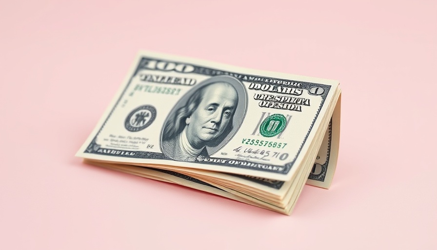 US dollar bills on pink surface representing retirement finances.