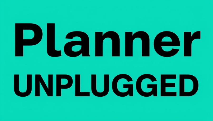Bold teal poster with 'PLANNER UNPLUGGED' text, related to the life of a financial planner.