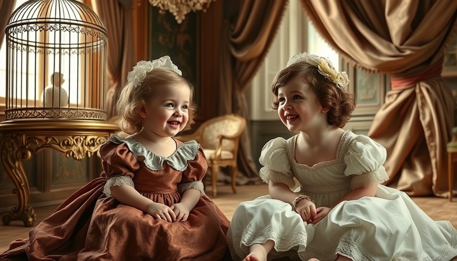 Elegant 18th-century children engaging in ornate room.