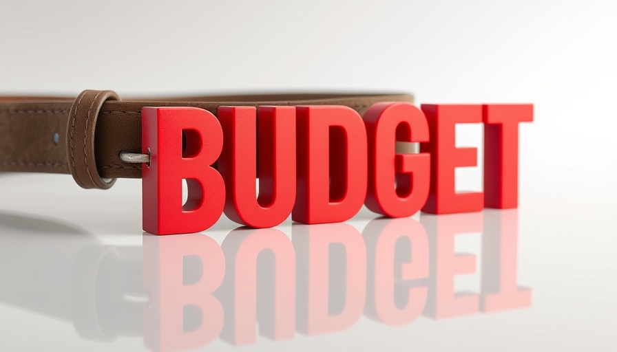 Tips for Living on a Tight Budget UK concept with cinched budget text.