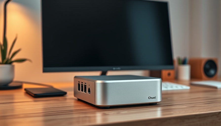 Chuwi AuBox Mini for Smart Living on modern desk.