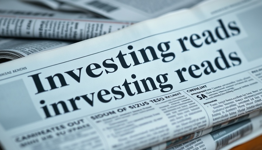 Stack of newspapers titled 'Investing reads', UK Political Turmoil Economic Impact