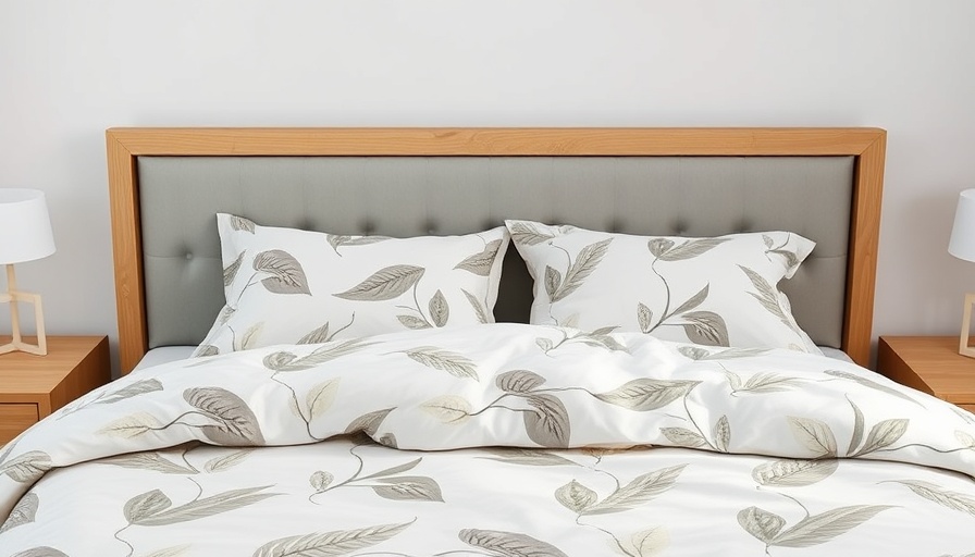 Cozy budget bedding with leaf design in modern bedroom setting.
