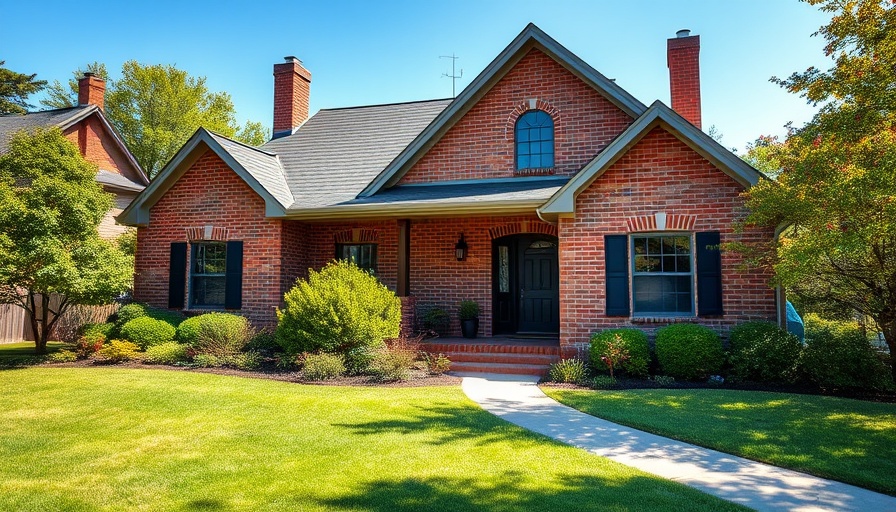 Charming brick house for buy-to-let investments 2025, lush garden.
