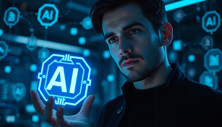 Innovation concept: Sustainable AI future visualized with glowing circuit.