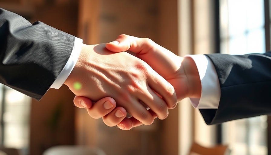 Men sealing a deal with a handshake in a sunlit room, symbolizing hiring experts.