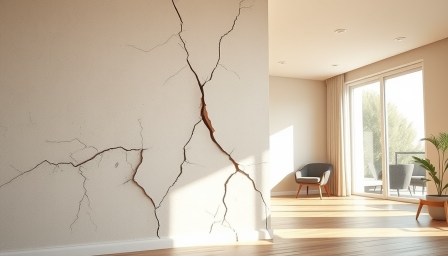 Cracked wall in UK home due to poor plastering costs.