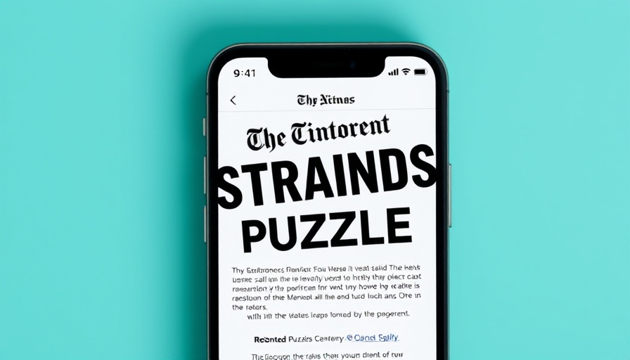 Smartphone displaying NYT Strands Puzzle interface in beta.