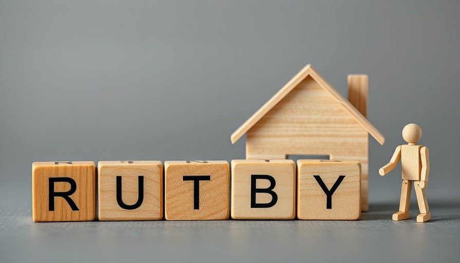 Wealth creation comparison with RENT and BUY wooden blocks.