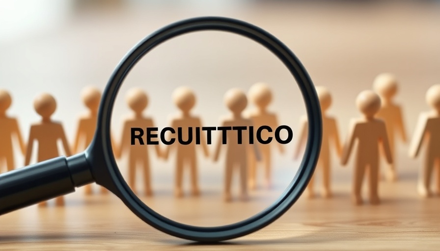 Kuflink expands sales team concept with magnifying glass and figurines.