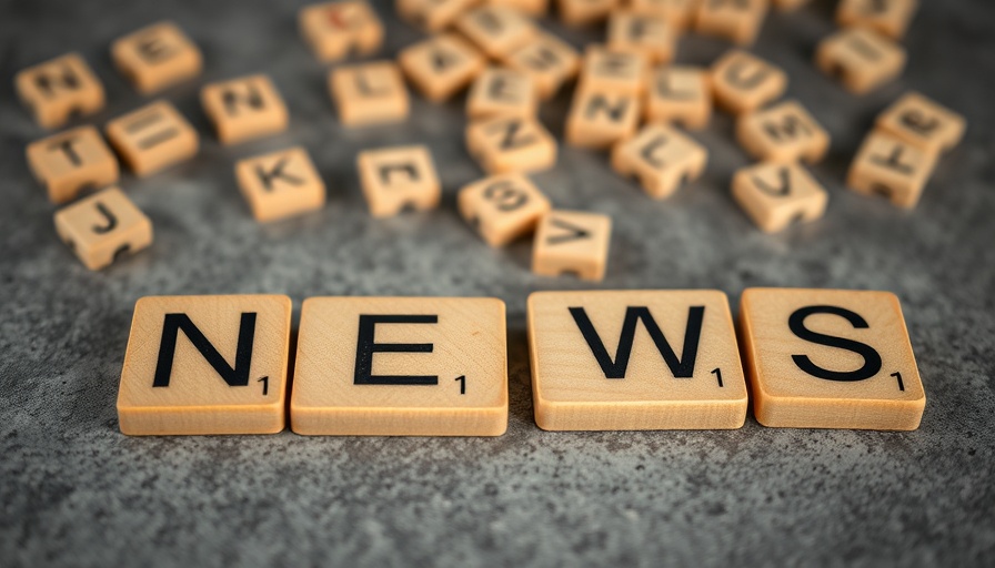 Wooden letter tiles spelling 'NEWS' on gray surface related to mortgage brokerage trends.