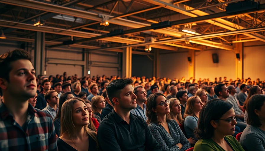 TechCrunch All Stage Boston event with a focused audience in industrial venue.