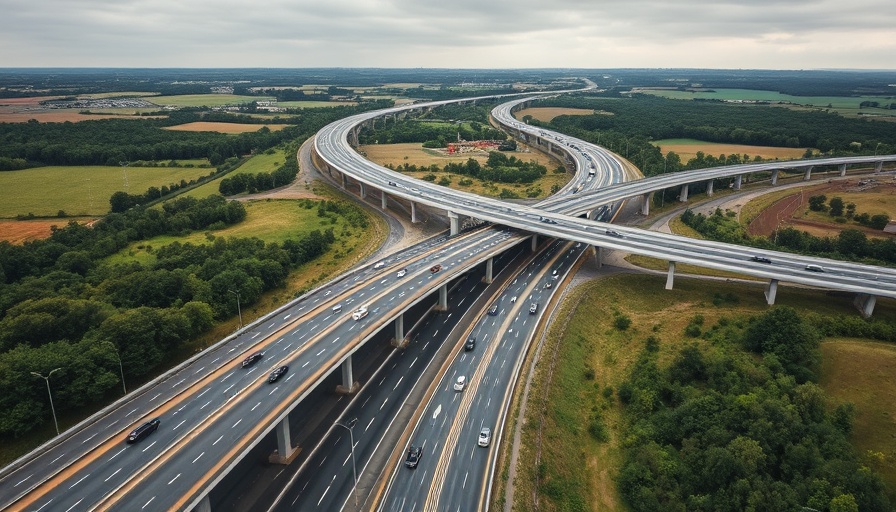 A47 Thickthorn junction upgrade aerial view with underpass and flowing traffic.