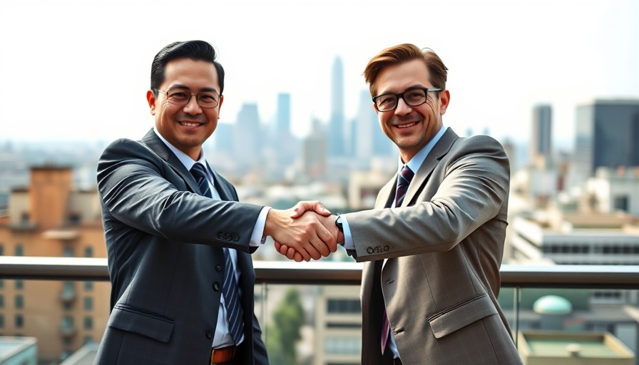Two business professionals shaking hands on Anglia Square rooftop, Norwich Anglia Square regeneration.