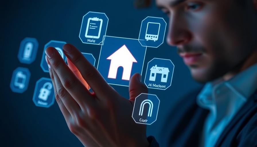 Smart & Connected homes with AI interface and smart icons.