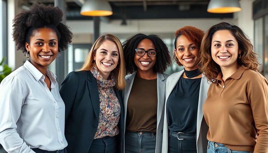 Diverse team of women founders in modern office.