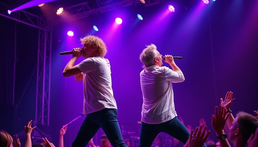 Kendrick Lamar and SZA performing energetically at a London concert with vibrant lighting.