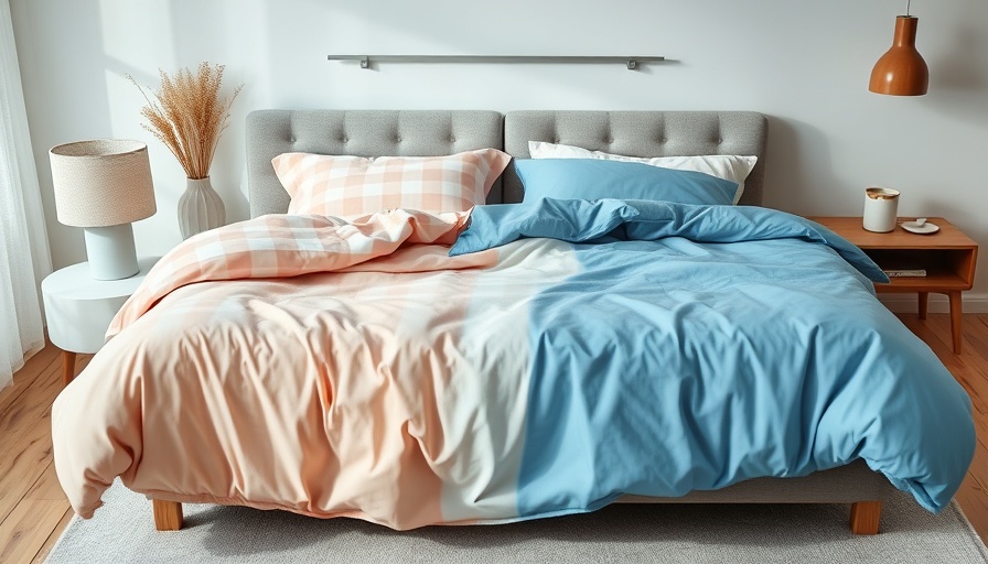 Modern bedroom with coverless duvets