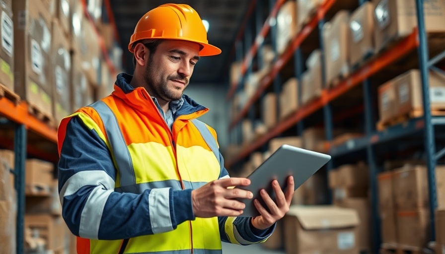 Confident worker ensuring budget-friendly OSHA compliance in warehouse.