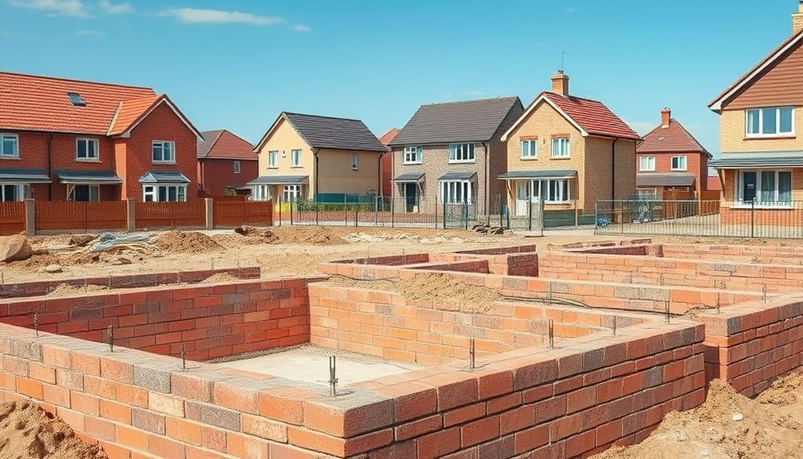 Residential construction site depicting construction growth forecasts.
