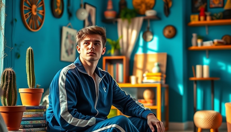 Design & Inspiration: Young man in a vibrant, eclectic room.