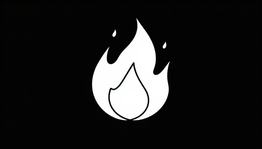 Minimalistic flame illustration celebrating the Fourth Anniversary of FIRE Movement.