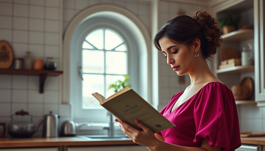 Victorian home renovation Bristol, woman reading in elegant kitchen.