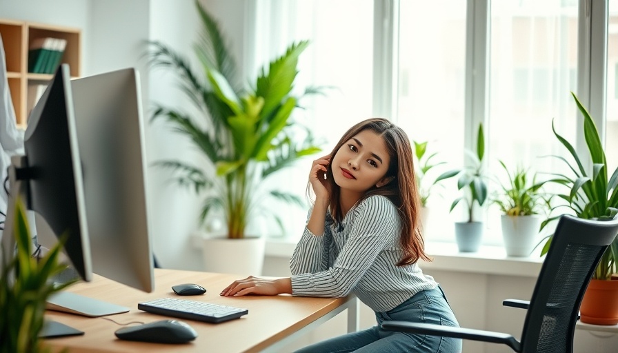 Casual home office setup with a young woman, highlighting work from home jobs.