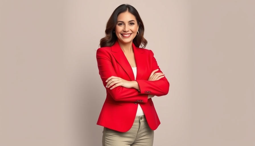 Confident woman in red blazer, smiling, Home Staging Tips for Quick Sales