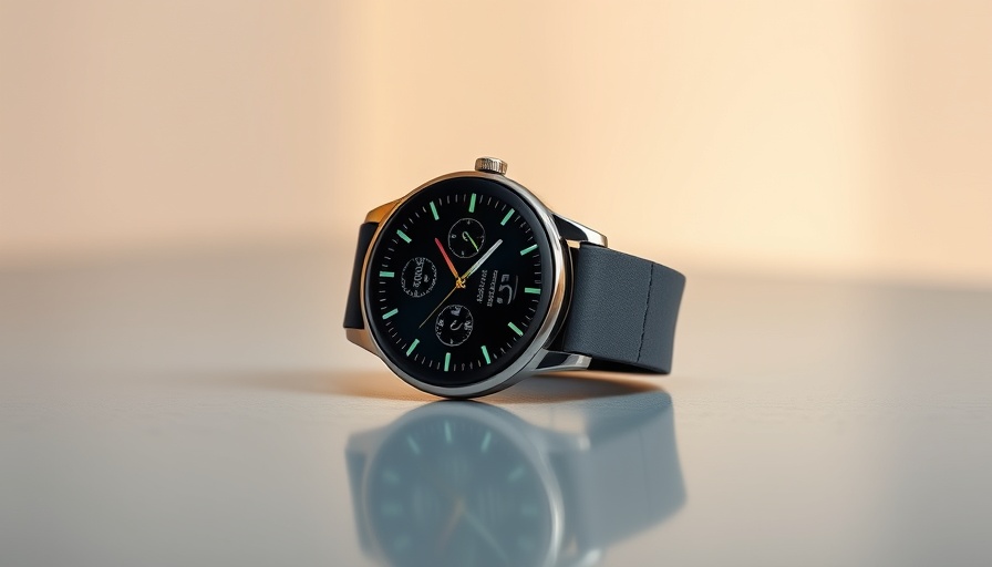 Modern smartwatch showcasing sleep tracking technology metrics, sleek design.