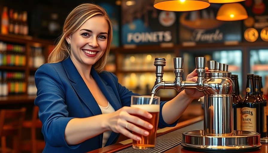 Woman pours pint at pub amid UK inheritance tax record high.